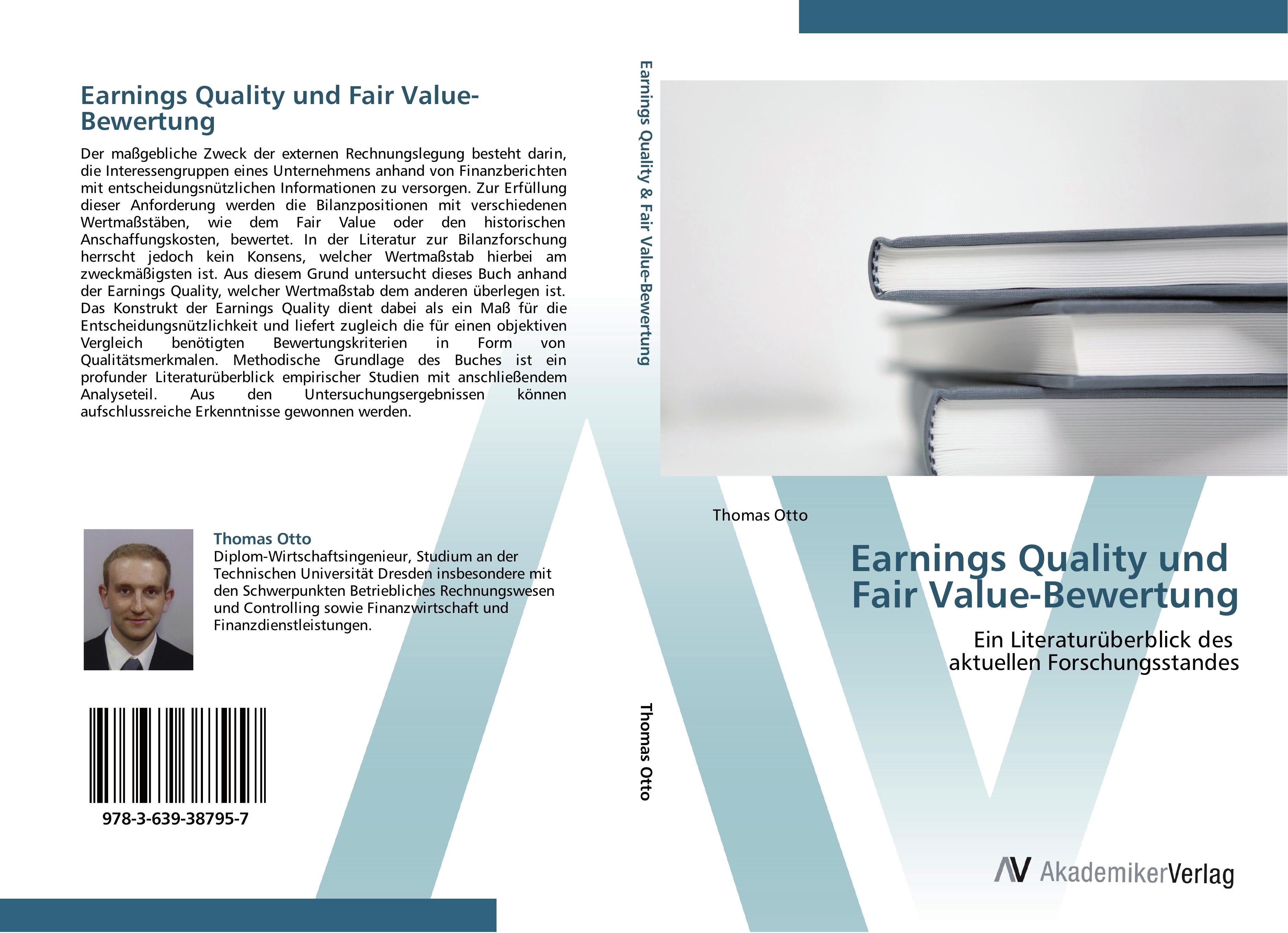 Vorderes Coverbild Earnings Quality und Fair Value-Bewertung