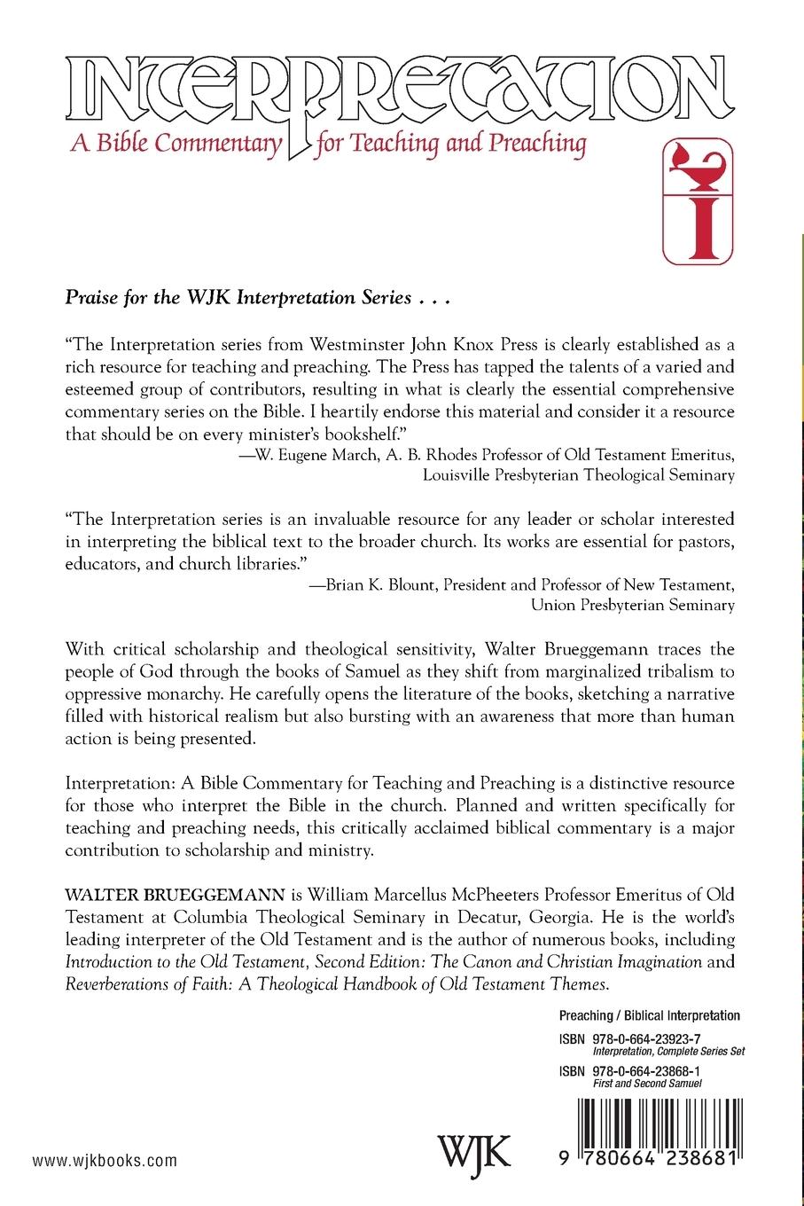 Rückseitencover First and Second Samuel