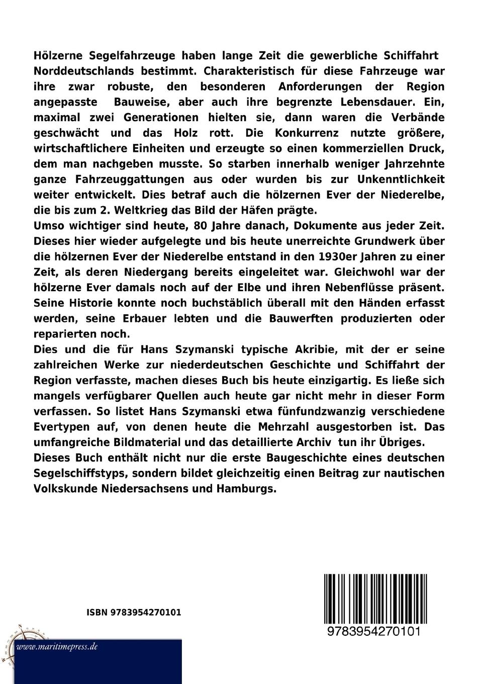 Rückseitencover Die Ever der Niederelbe