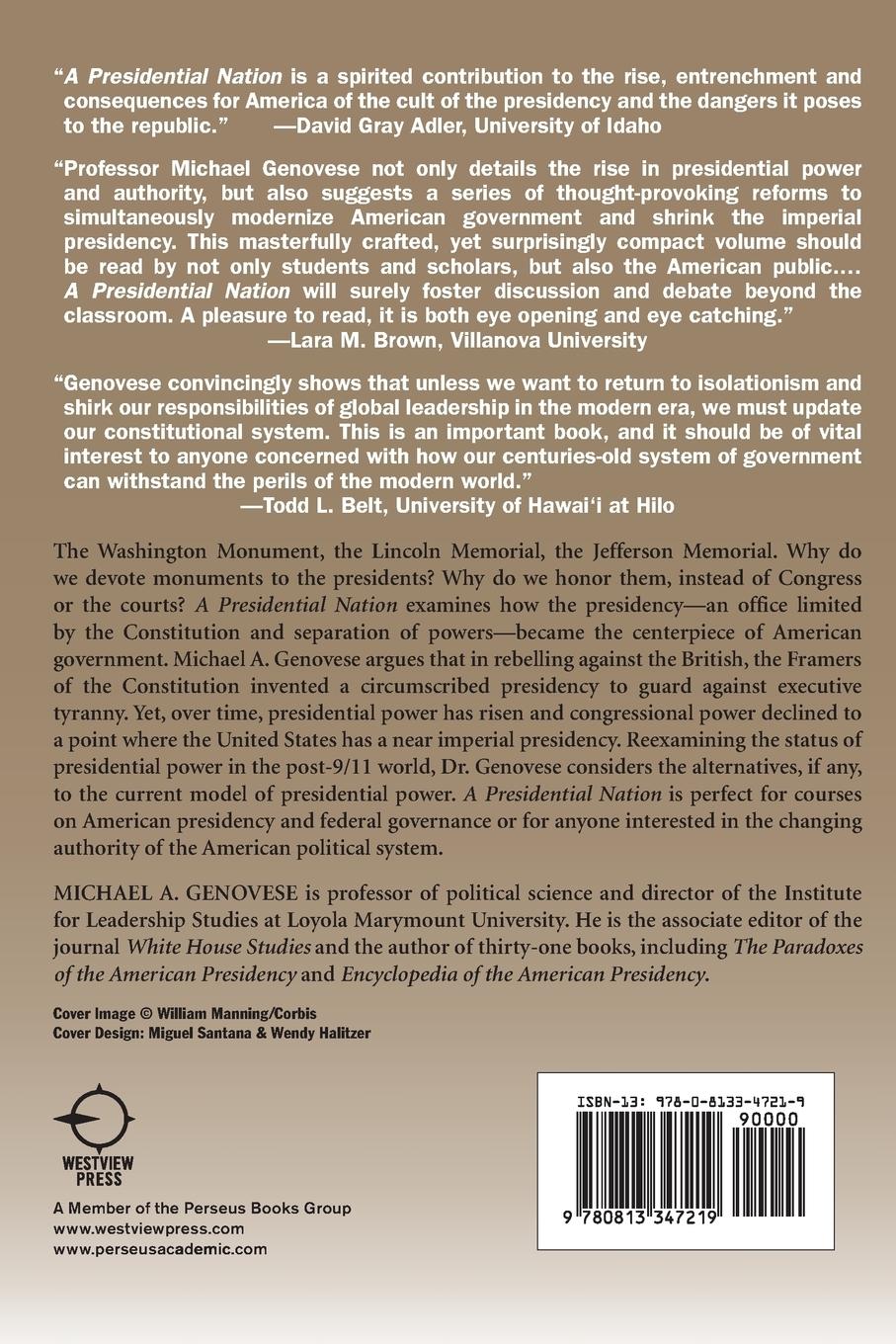 Rückseitencover A Presidential Nation