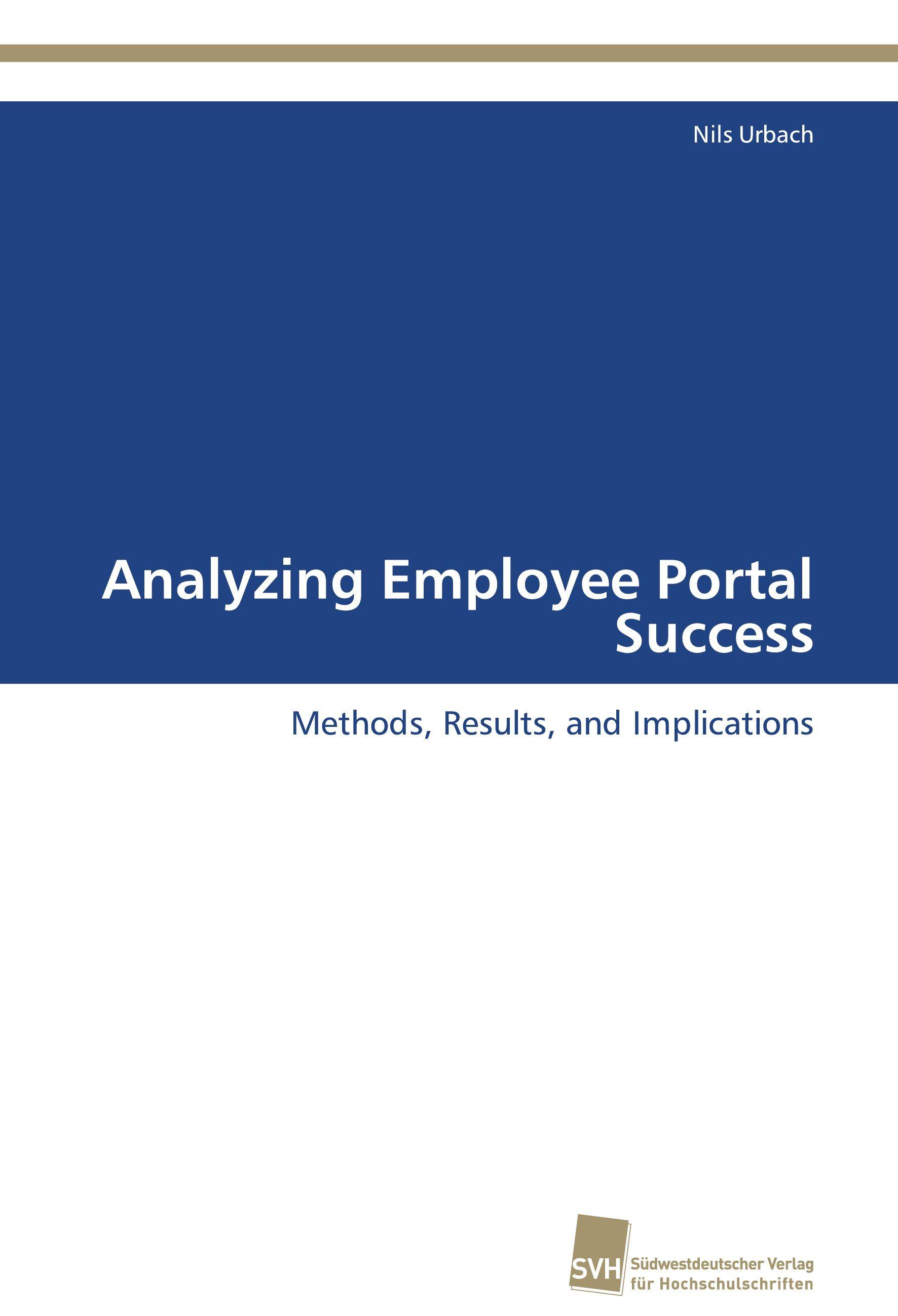 Vorderes Coverbild Analyzing Employee Portal Success
