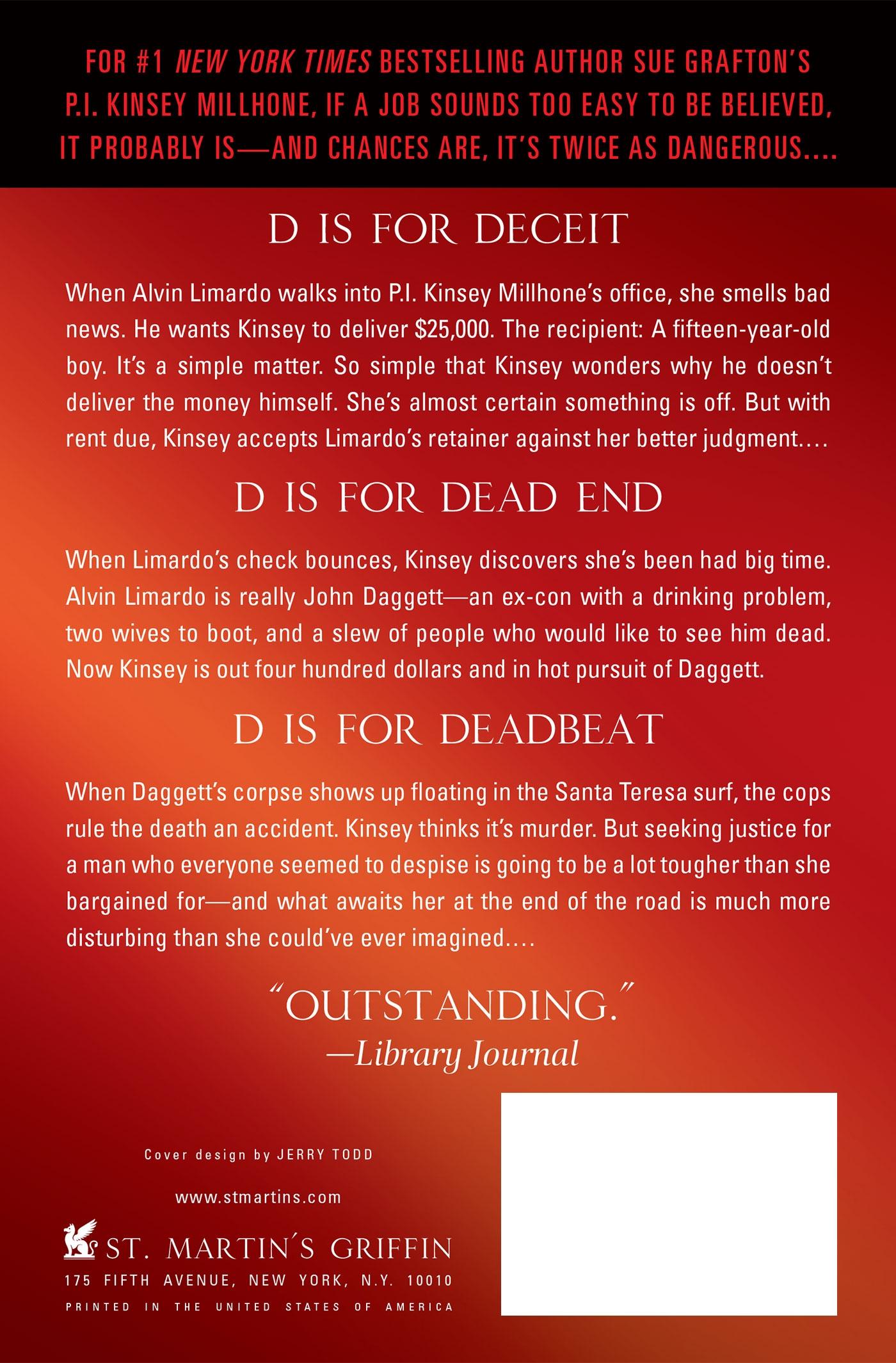 Rückseitencover D IS FOR DEADBEAT