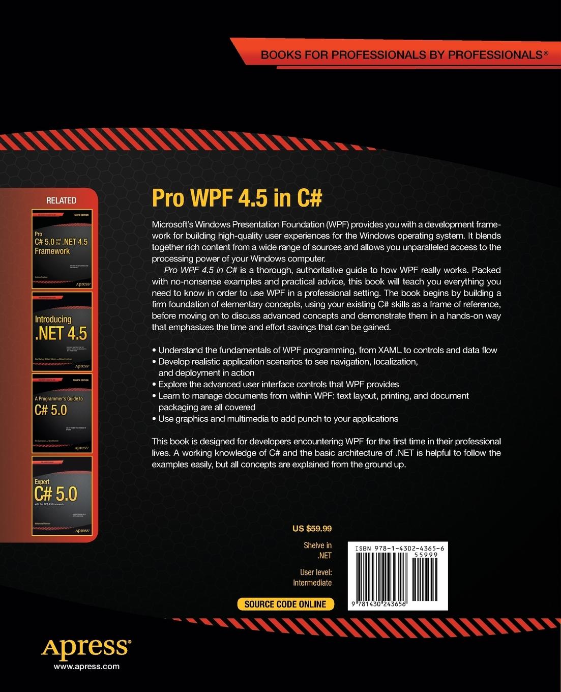 Rückseitencover Pro Wpf 4.5 in C
