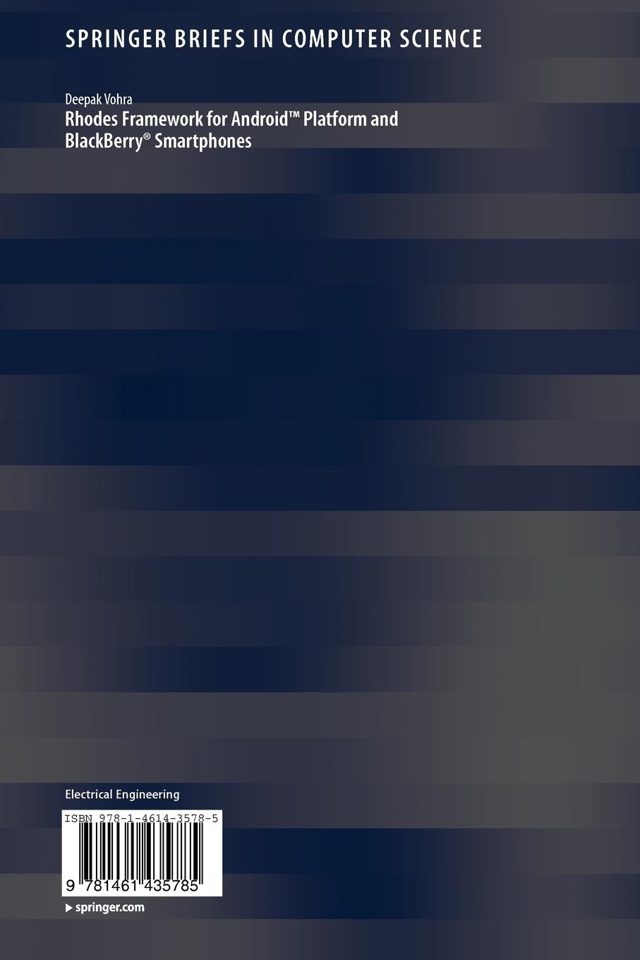 Rückseitencover Rhodes Framework for Android(TM) Platform and BlackBerry® Smartphones