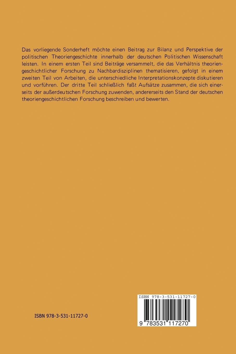 Rückseitencover Politische Theoriengeschichte