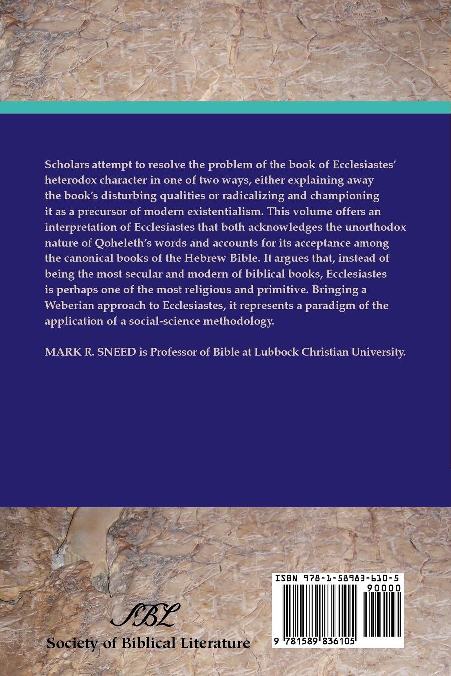 Rückseitencover The Politics of Pessimism in Ecclesiastes