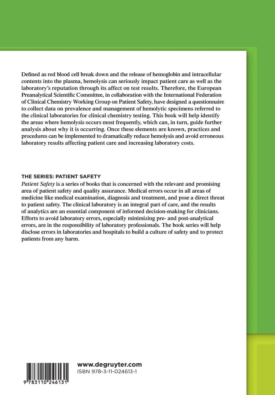 Rückseitencover In Vitro and In Vivo Hemolysis