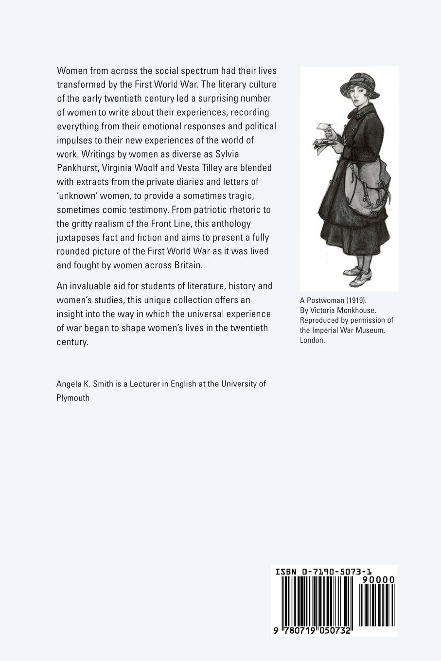 Rückseitencover Women's writing of the First World War
