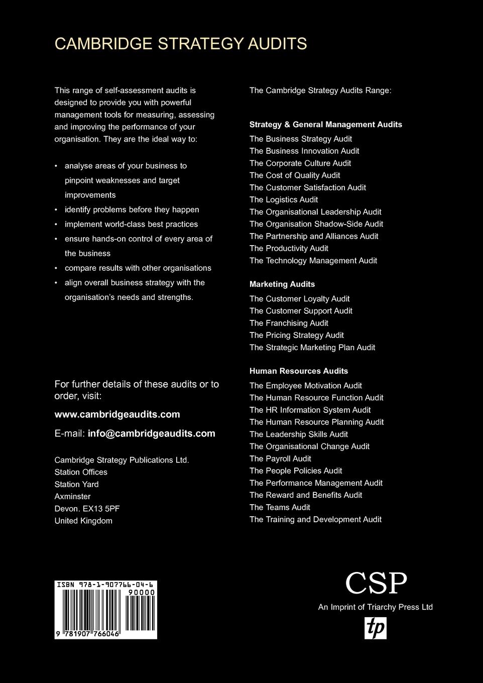 Rückseitencover The People Policies Audit