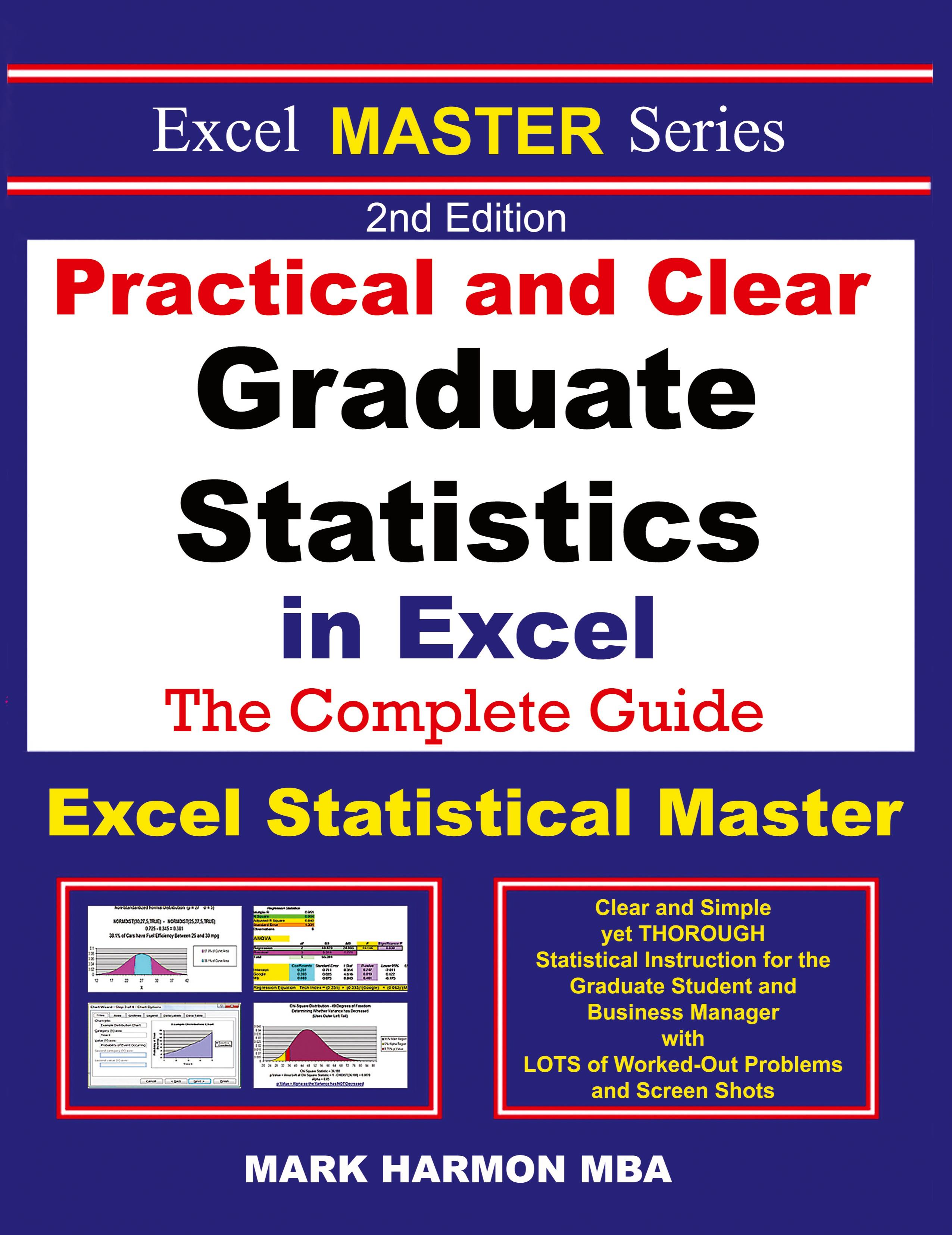 Vorderes Coverbild Practical and Clear Graduate Statistics in Excel - The Excel Statistical Master