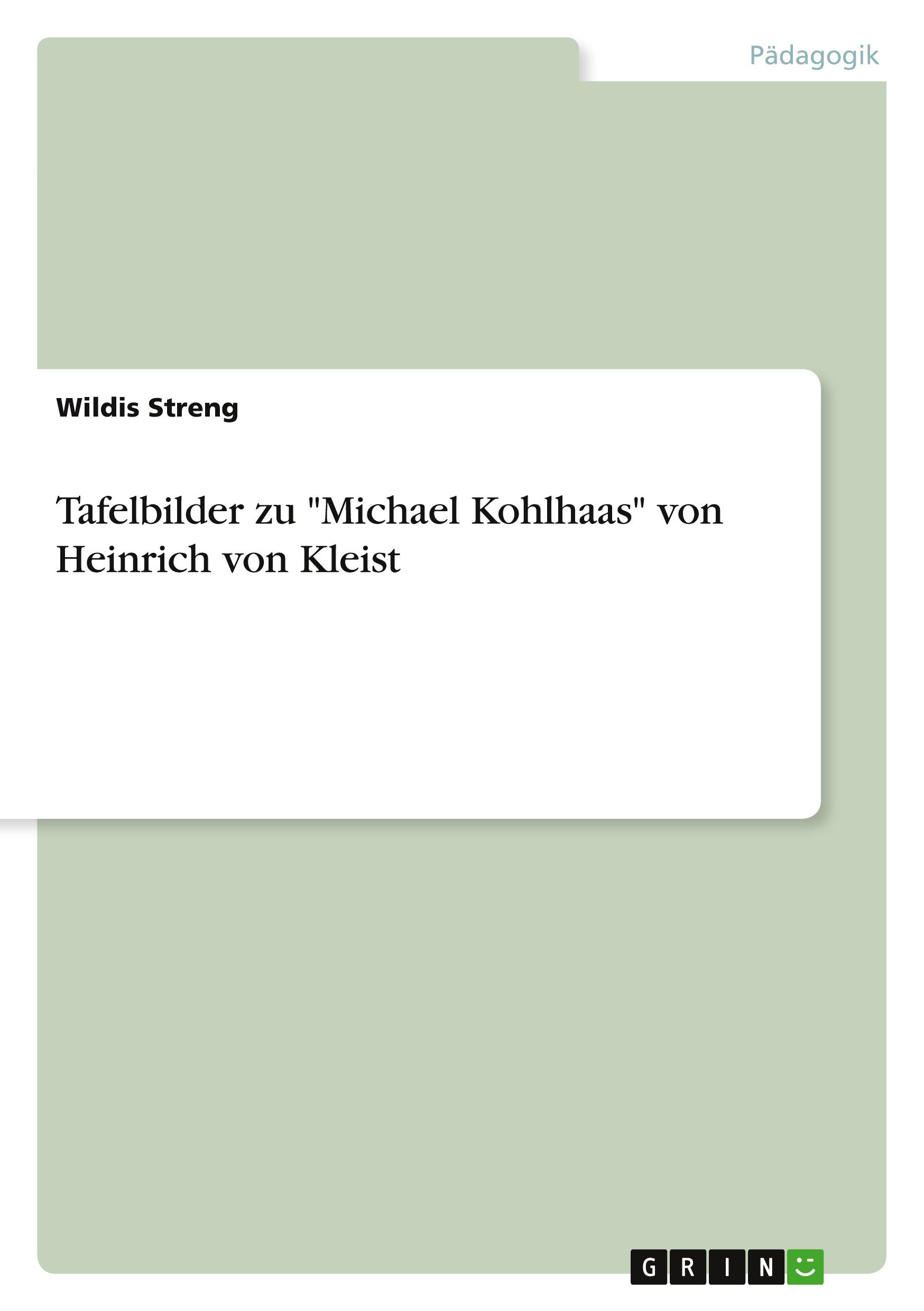 Vorderes Coverbild Tafelbilder zu "Michael Kohlhaas" von Heinrich von Kleist