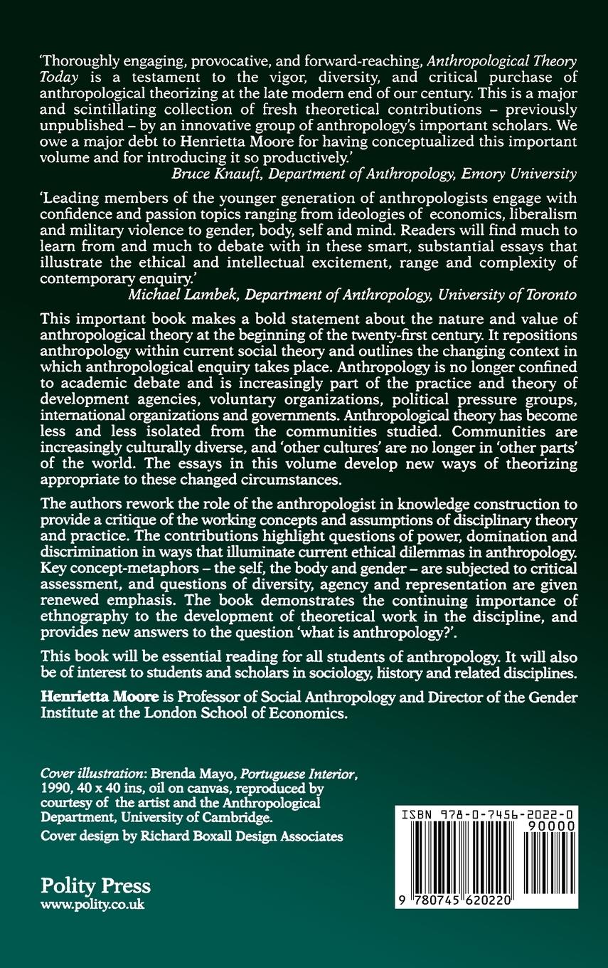 Rückseitencover Anthropological Theory Today