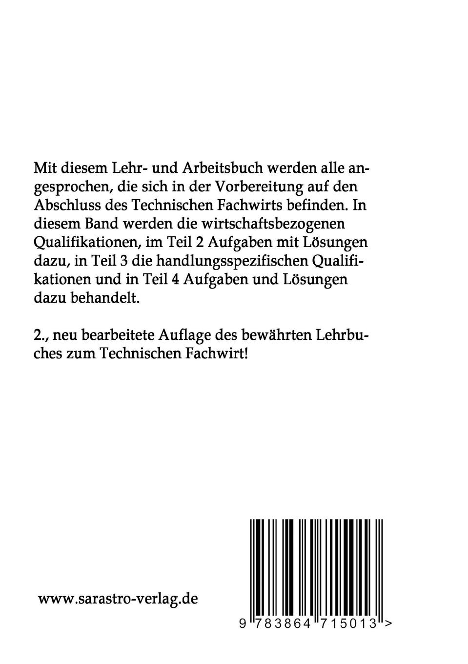 Rückseitencover Technischer Fachwirt