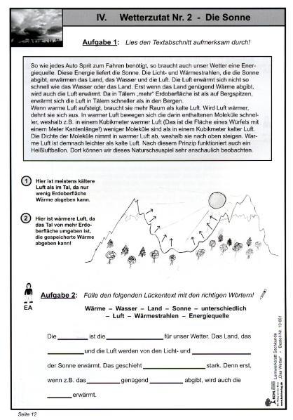 Beispielinhalt (Bild) Lernwerkstatt - Das Wetter