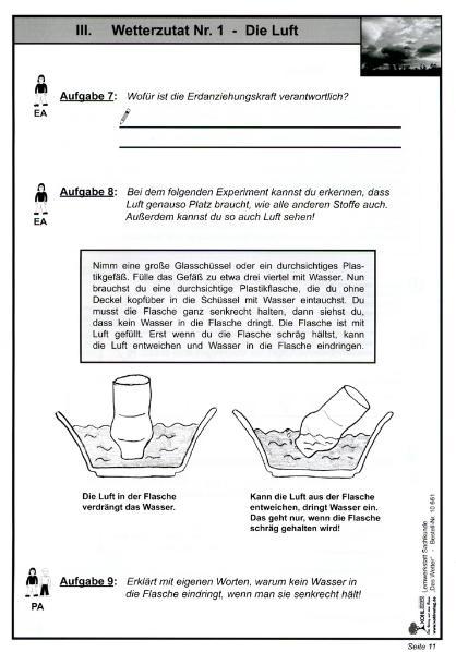 Beispielinhalt (Bild) Lernwerkstatt - Das Wetter