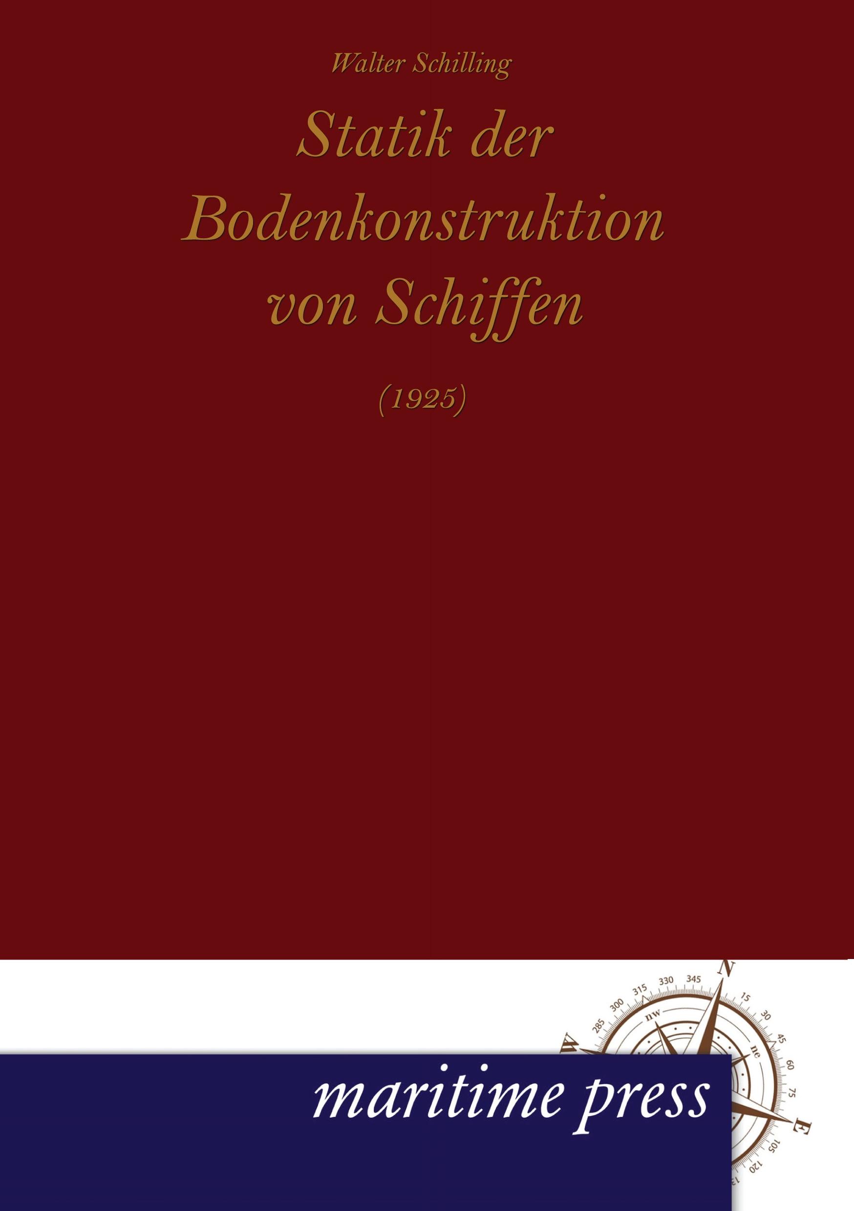Vorderes Coverbild Statik der Bodenkonstruktion von Schiffen (1925)
