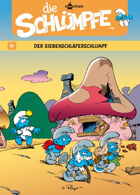 Vorderes Coverbild Die Schlümpfe 15. Der Siebenschläferschlumpf