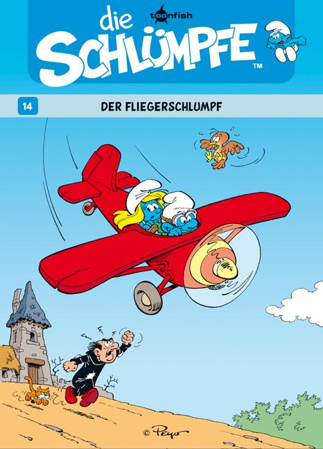 Vorderes Coverbild Die Schlümpfe14. Der Fliegerschlumpf