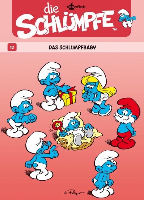 Vorderes Coverbild Die Schlümpfe 12. Das Schlumpfbaby