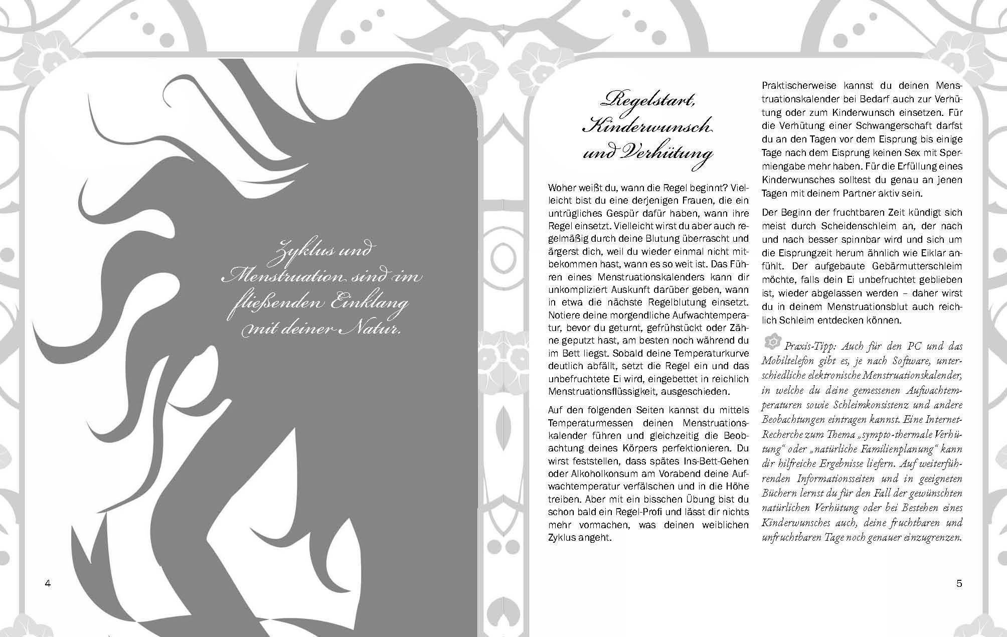 Beispielinhalt (Bild) Alle meine Tage - Menstruationskalender