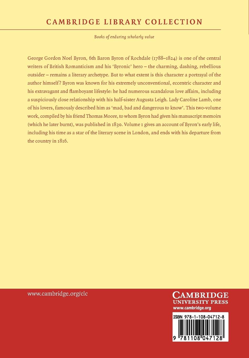 Rückseitencover Letters and Journals of Lord Byron