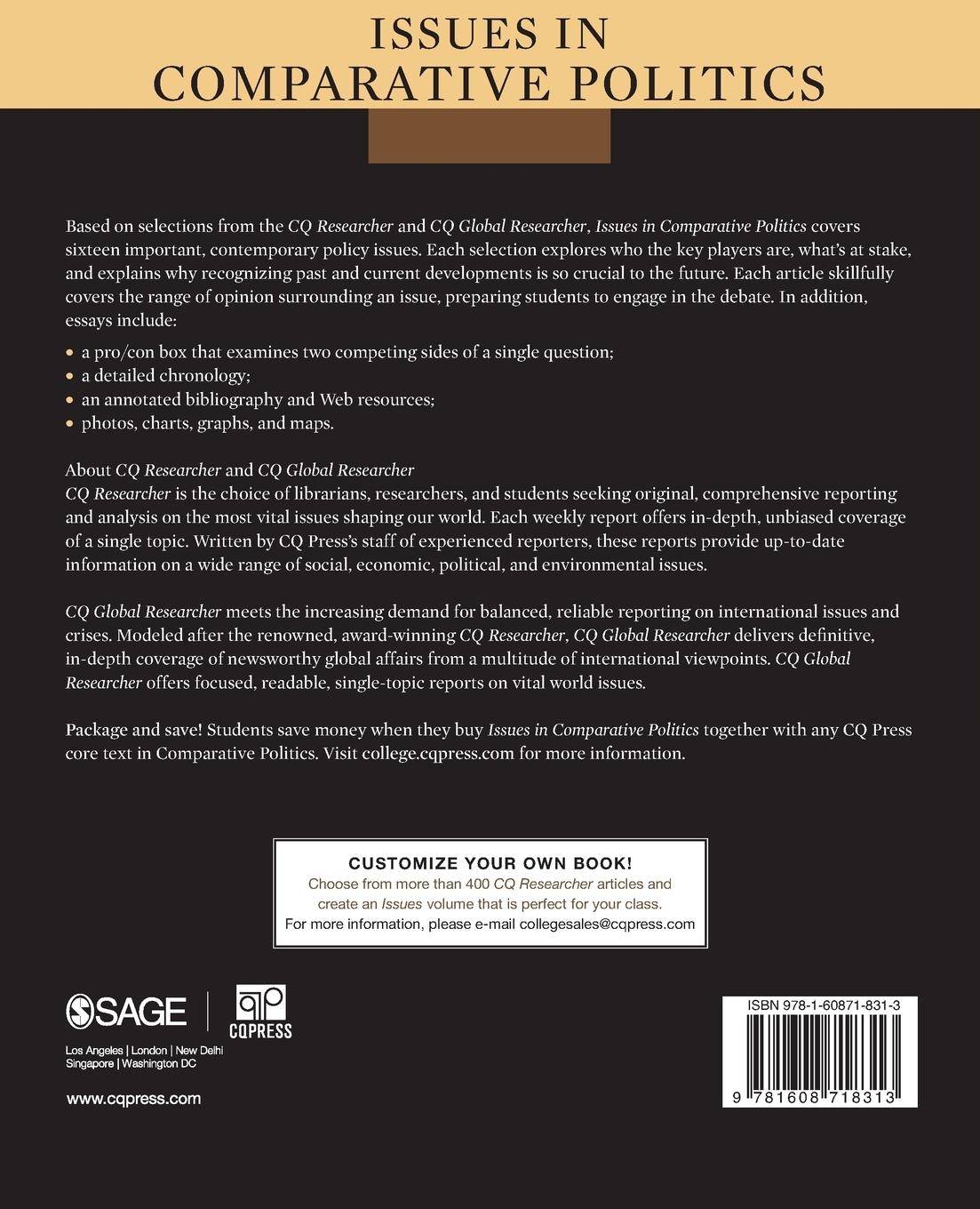 Rückseitencover Issues in Comparative Politics