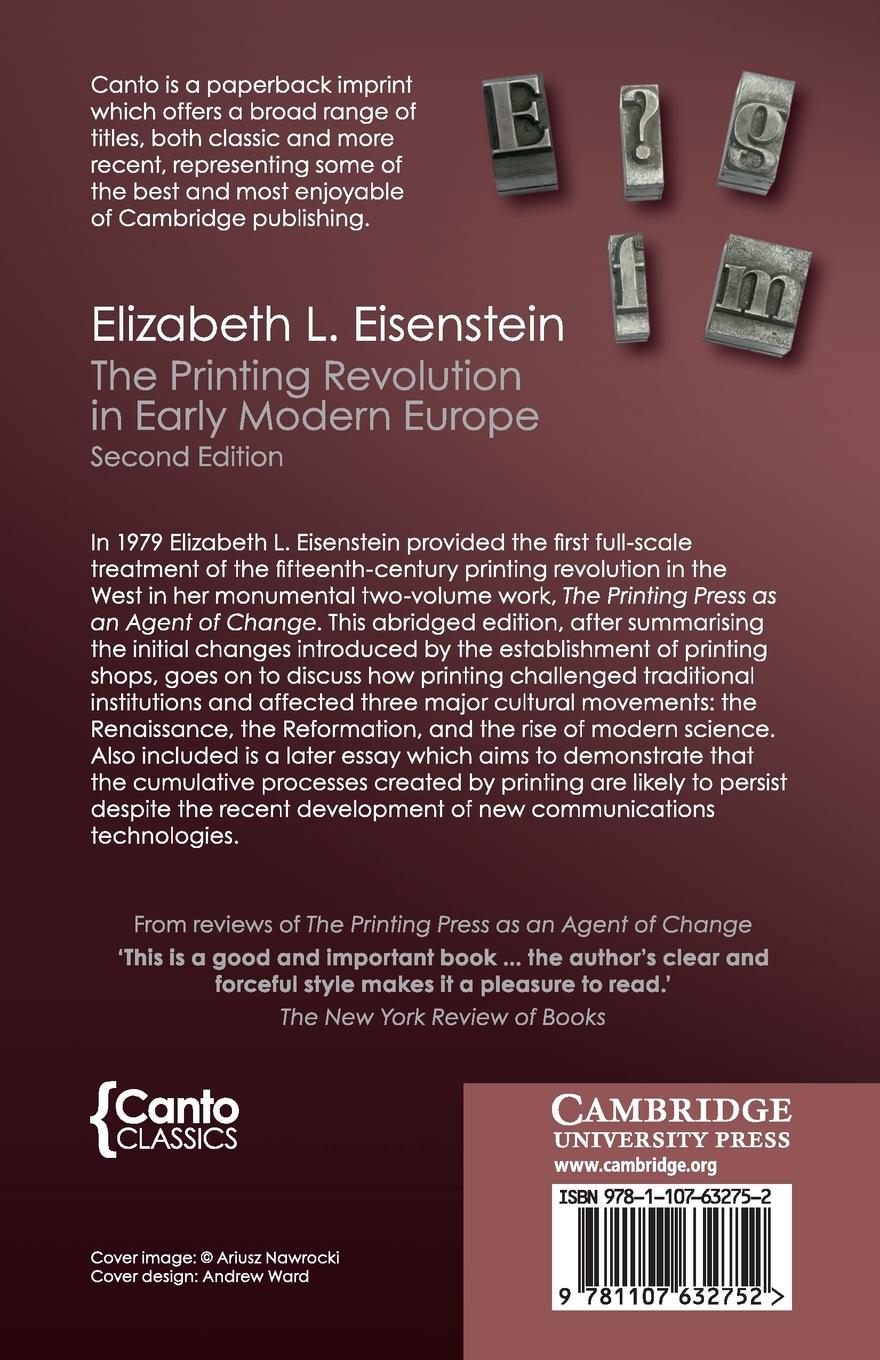 Rückseitencover The Printing Revolution in Early Modern Europe
