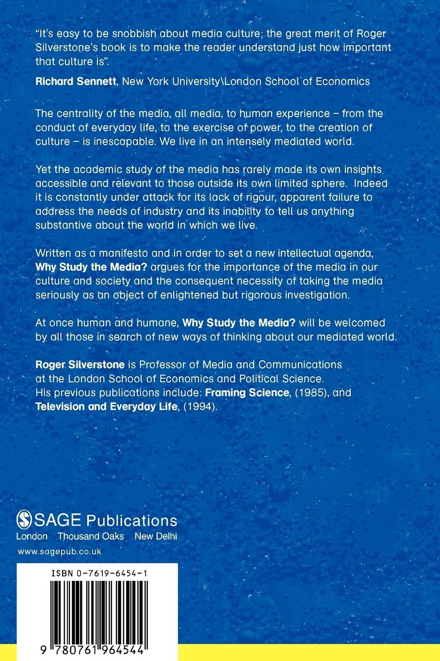 Rückseitencover Why Study the Media?