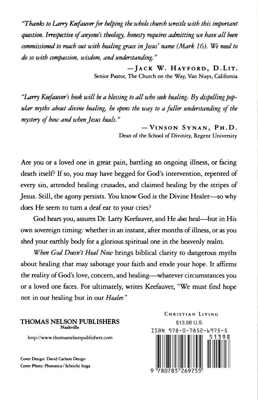 Rückseitencover When God Doesn't Heal Now