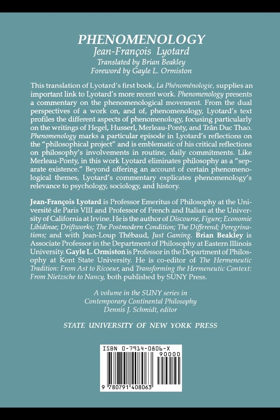 Rückseitencover Phenomenology