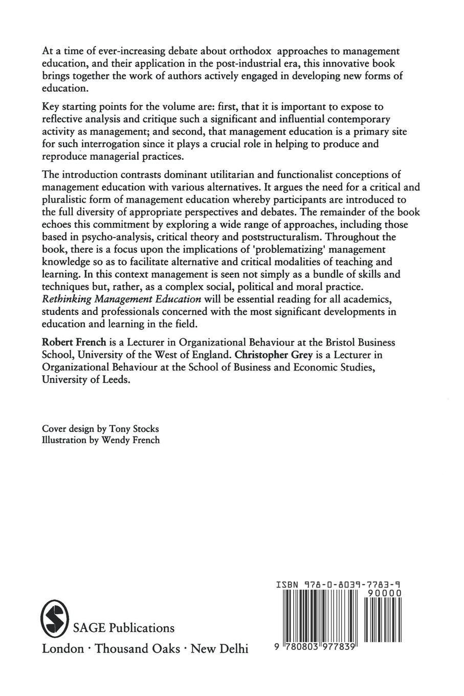 Rückseitencover Rethinking Management Education