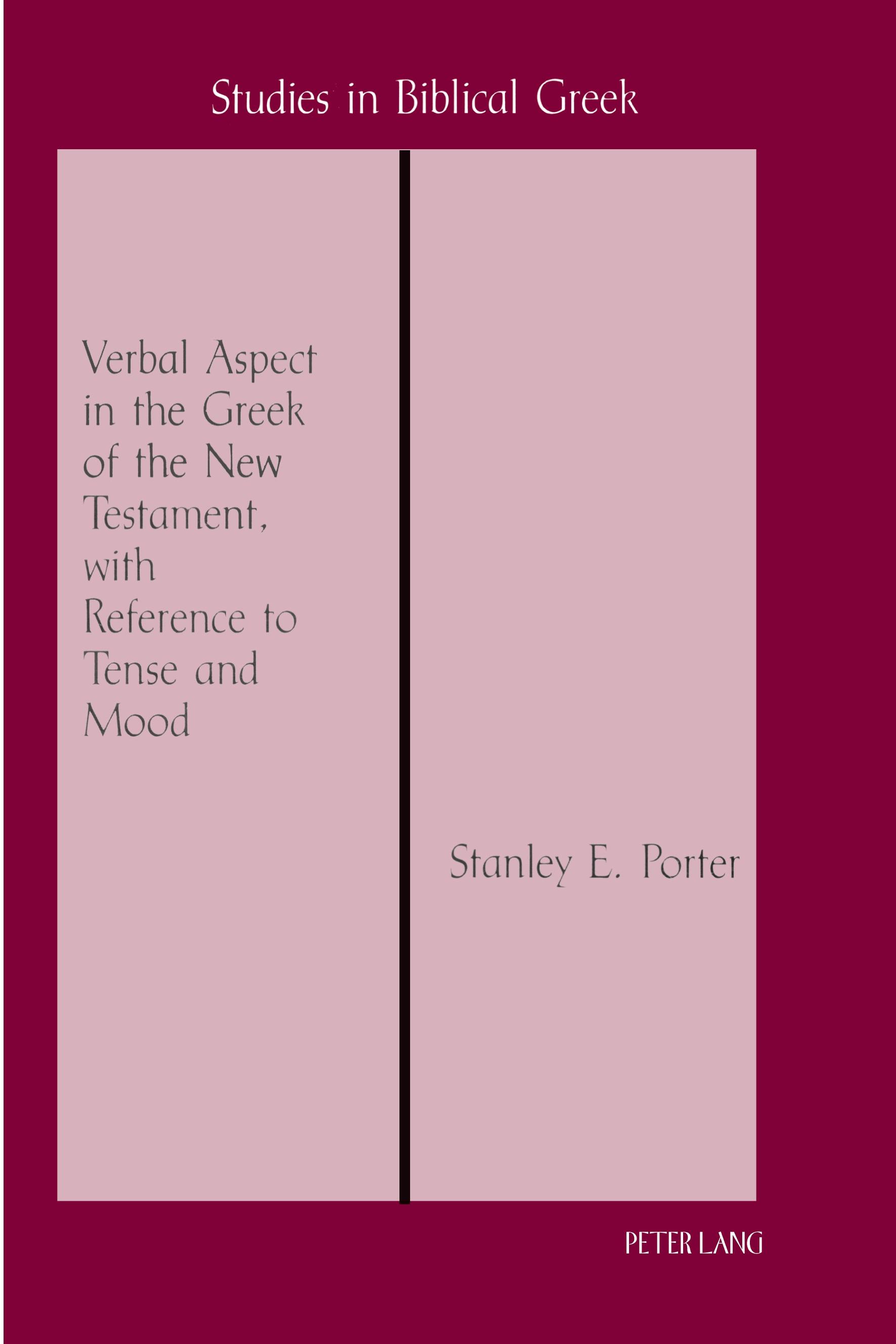 Vorderes Coverbild Verbal Aspect in the Greek of the New Testament, with Reference to Tense and Mood