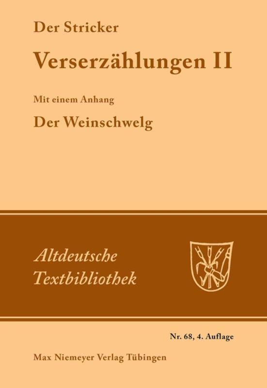 Vorderes Coverbild Verserzählungen II