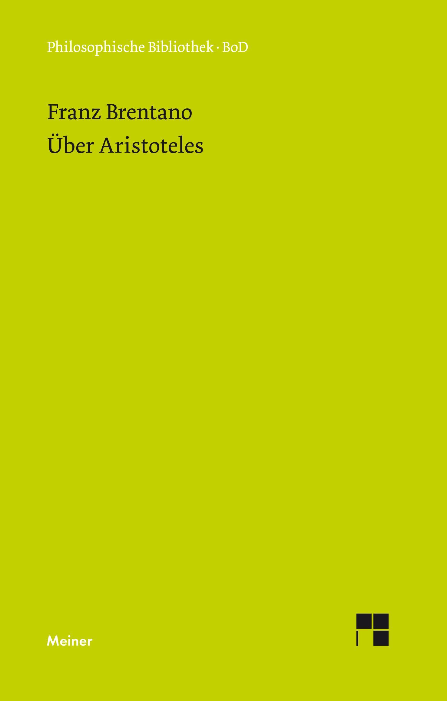 Vorderes Coverbild Über Aristoteles