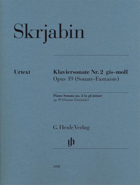 Vorderes Coverbild Klaviersonate Nr. 2 gis-moll op. 19 (Sonate-Fantaisie)