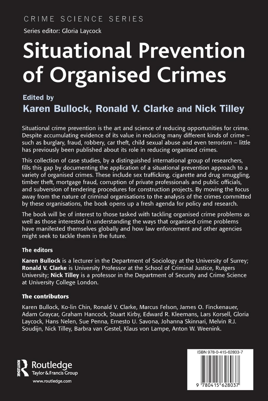 Rückseitencover Situational Prevention of Organised Crimes