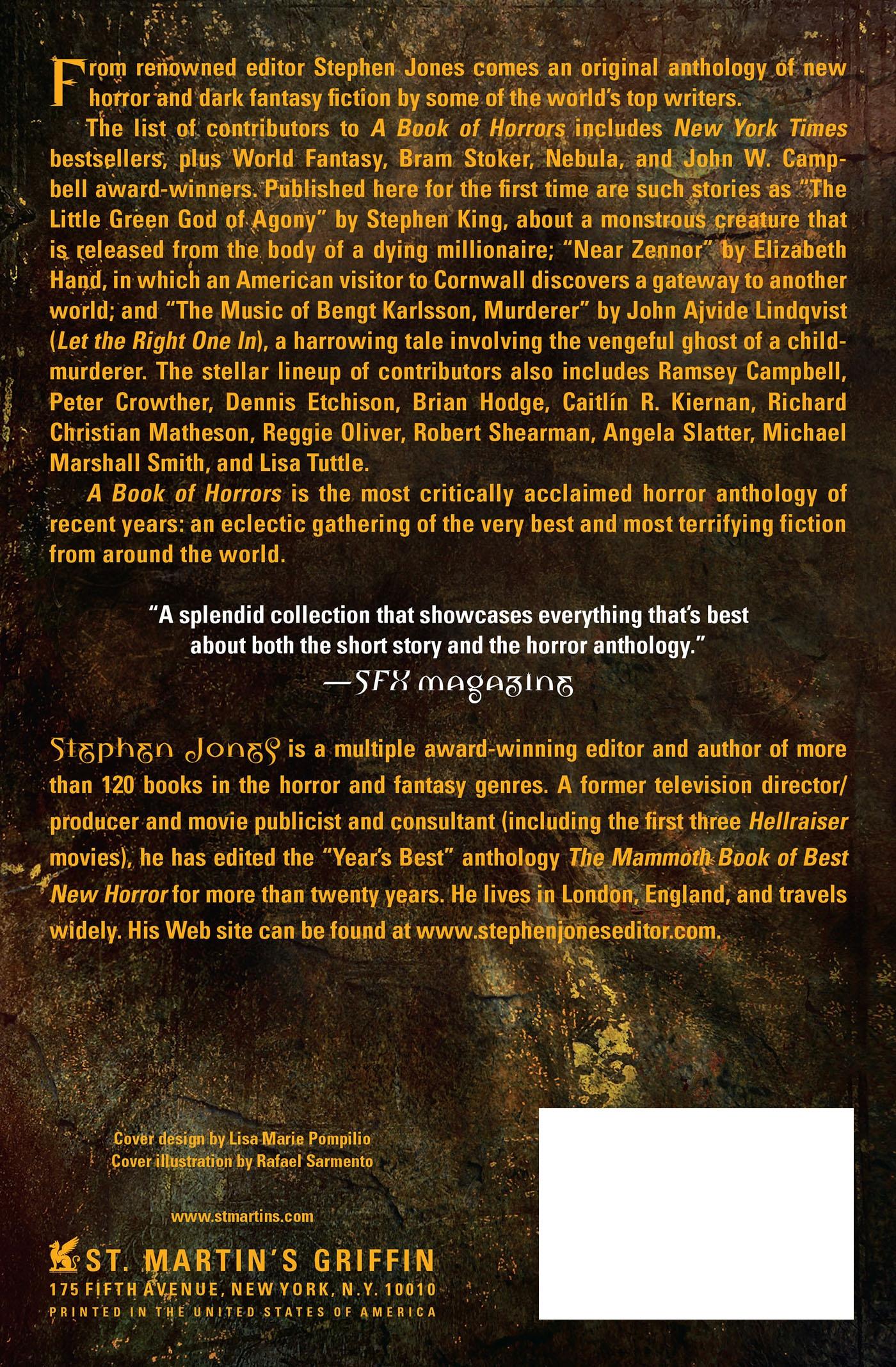 Rückseitencover A Book of Horrors
