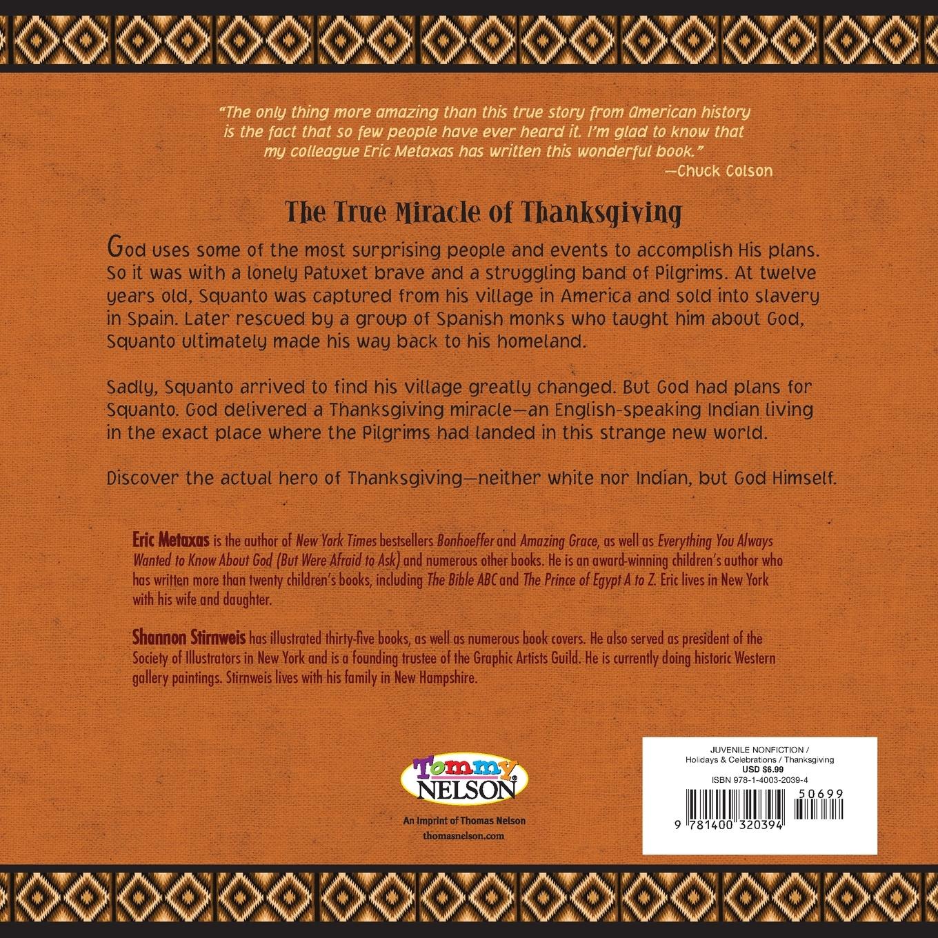 Rückseitencover Squanto and the Miracle of Thanksgiving