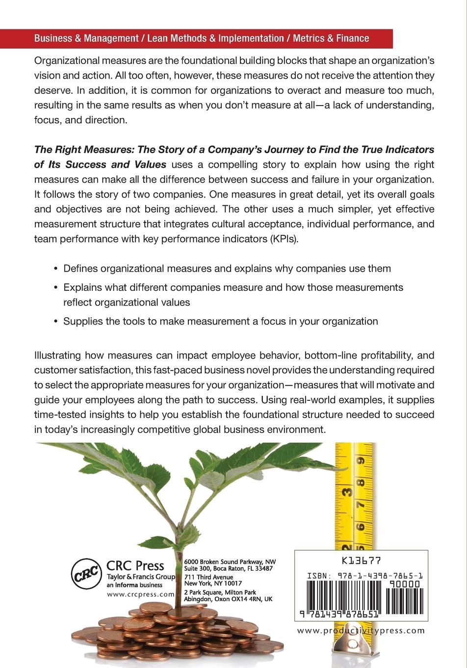 Rückseitencover The Right Measures