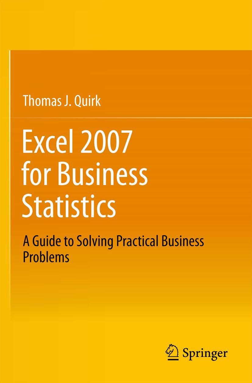 Vorderes Coverbild Excel 2007 for Business Statistics