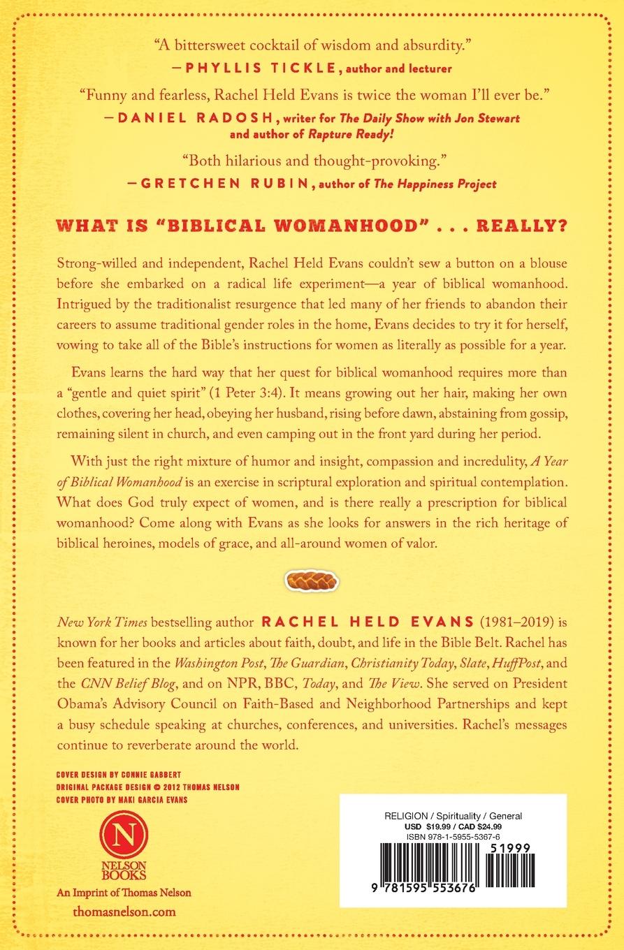 Rückseitencover A Year of Biblical Womanhood