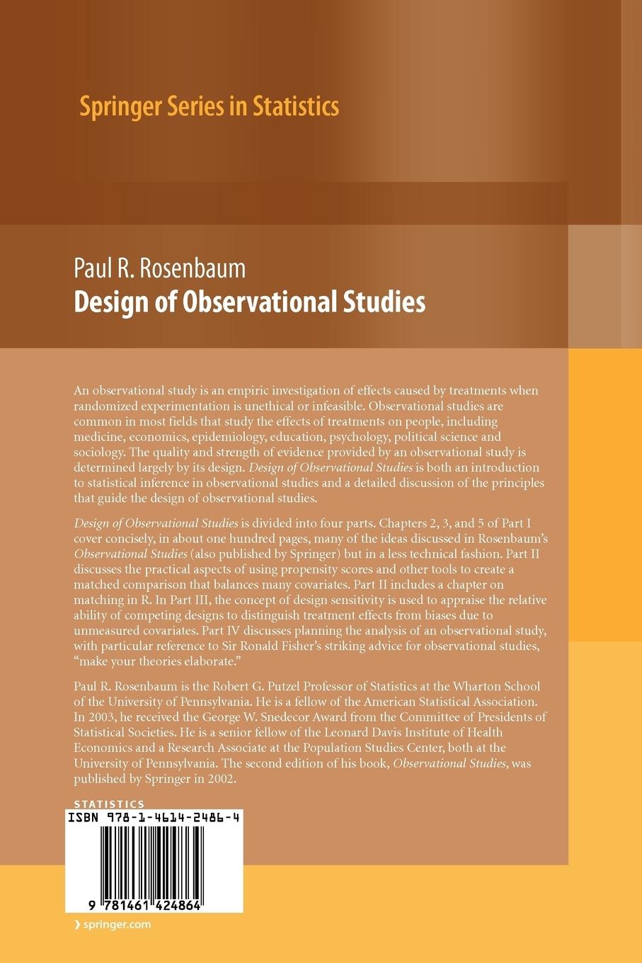 Rückseitencover Design of Observational Studies