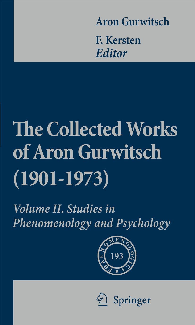 Vorderes Coverbild The Collected Works of Aron Gurwitsch (1901-1973)