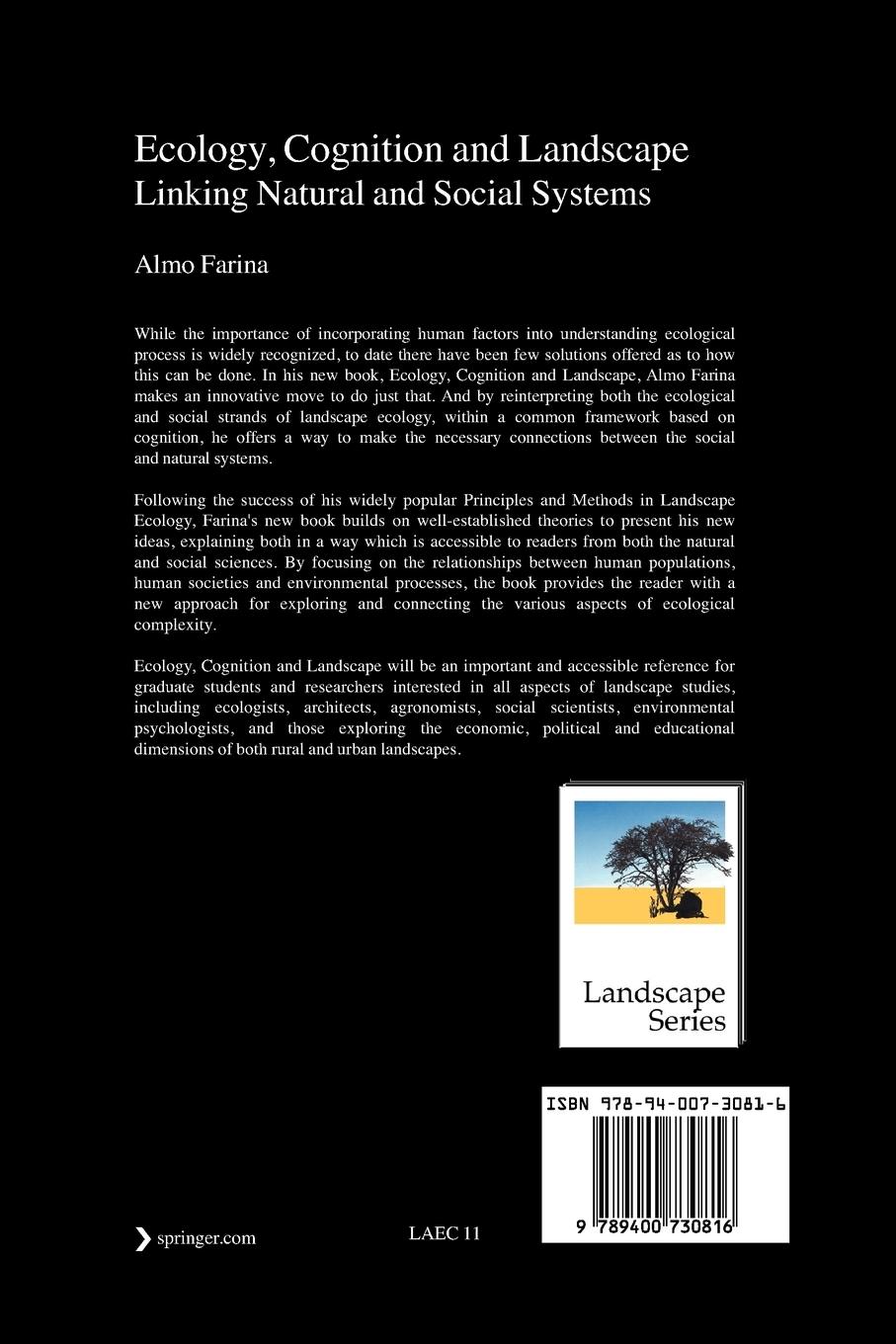 Rückseitencover Ecology, Cognition and Landscape