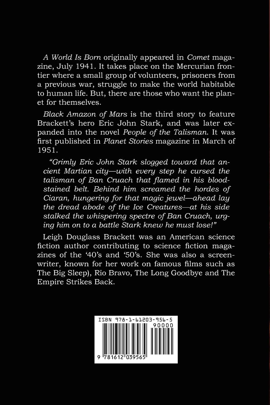 Rückseitencover A World Is Born & Black Amazon of Mars