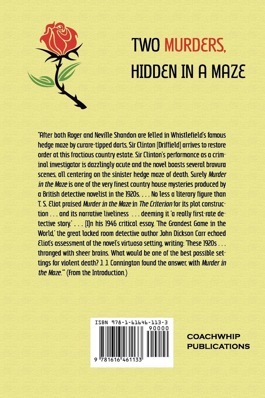 Rückseitencover Murder in the Maze