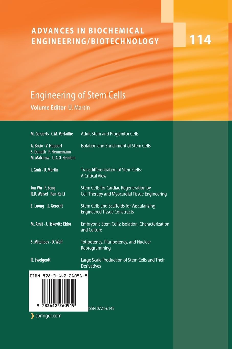 Rückseitencover Engineering of Stem Cells