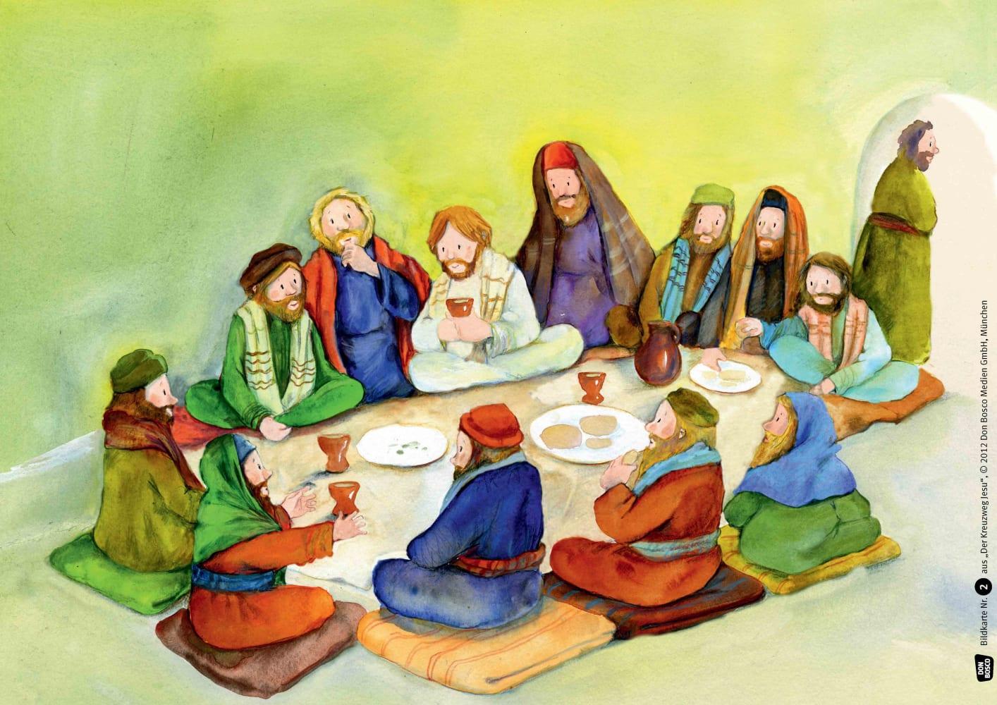 Beispielinhalt (Bild) Der Kreuzweg Jesu. Kamishibai Bildkartenset