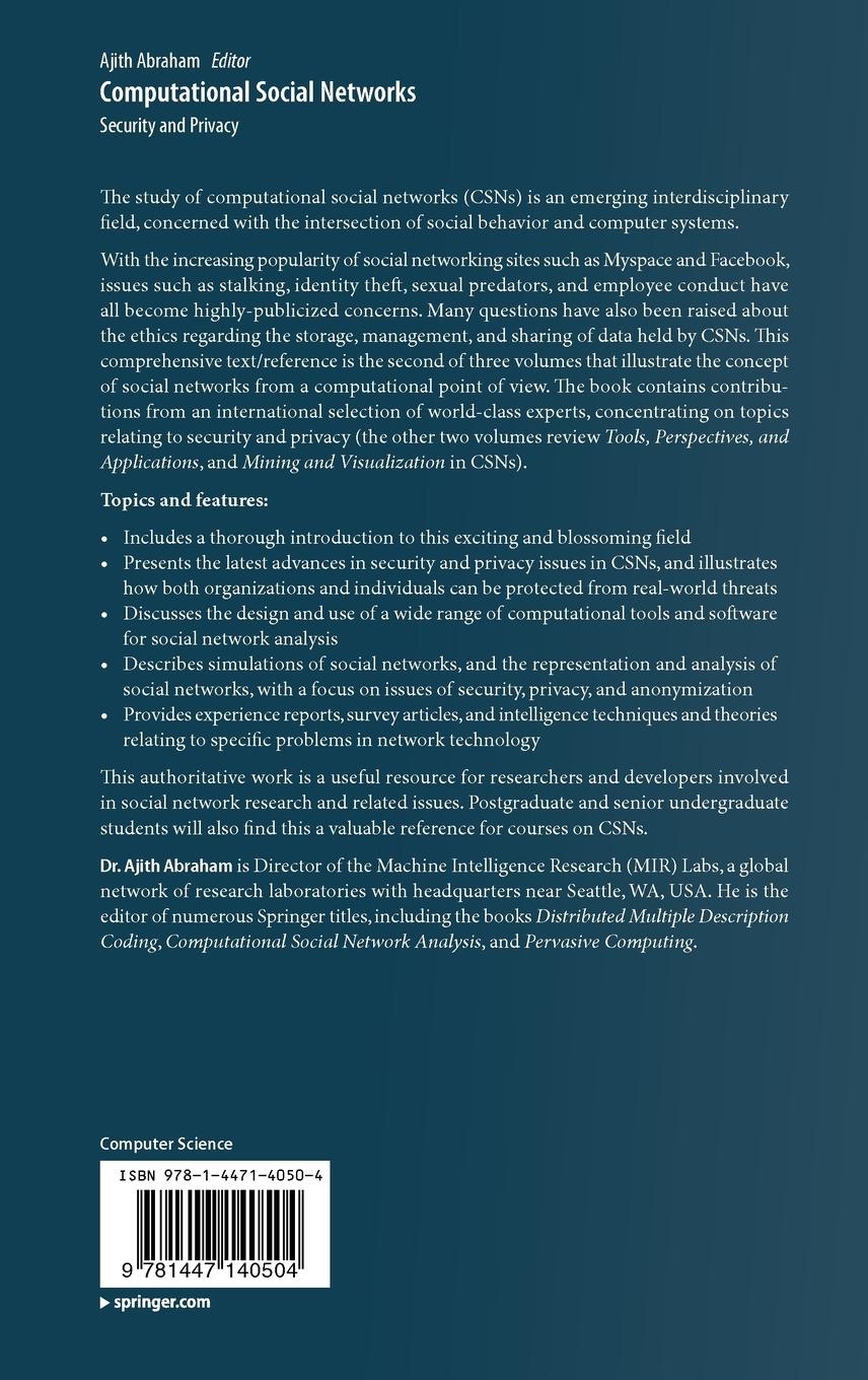 Rückseitencover Computational Social Networks