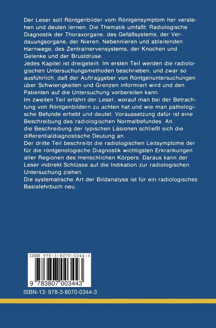 Rückseitencover Leitsymptome in der Röntgendiagnostik